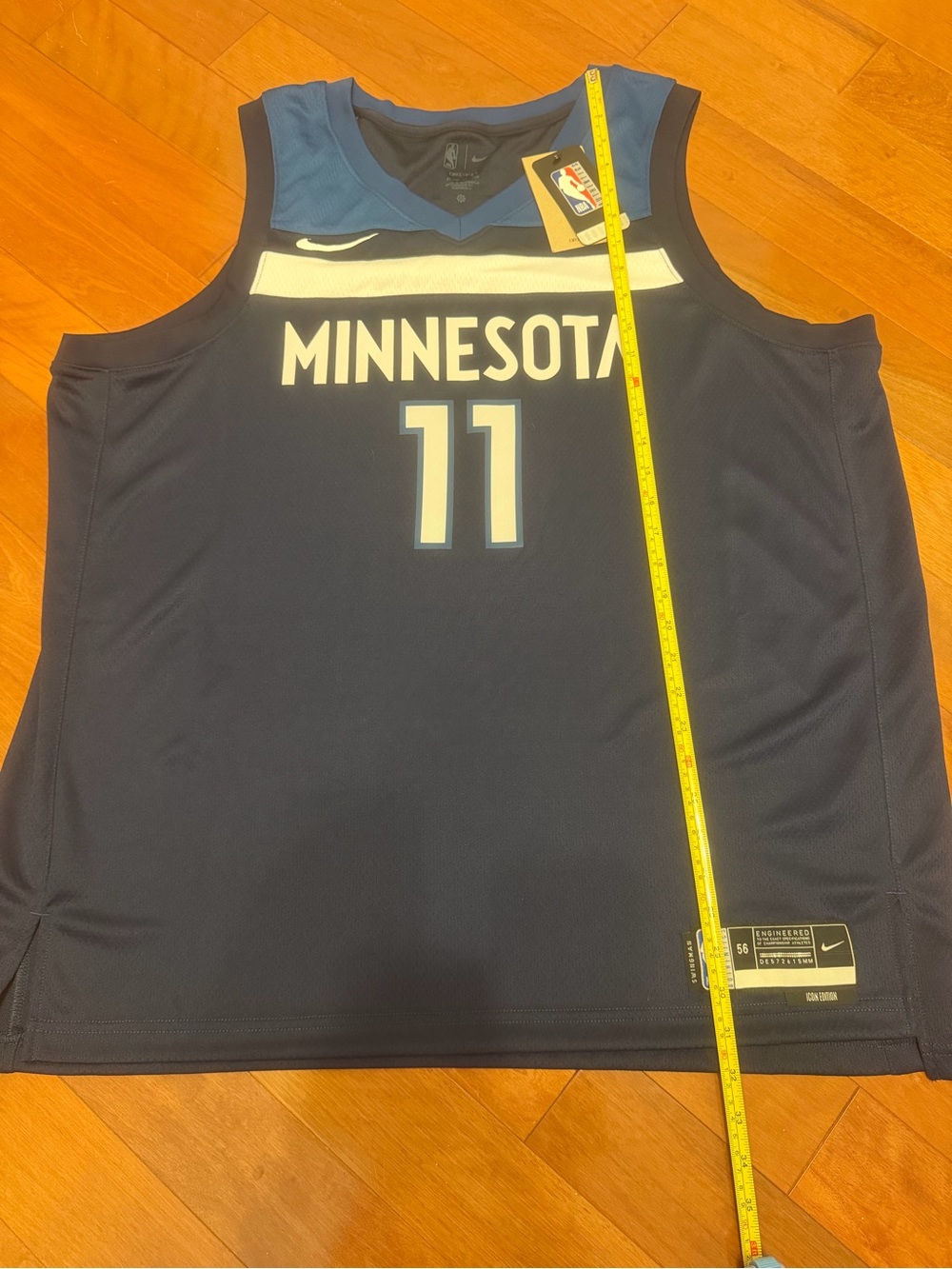 Nike Minnesota Timberwolves Navy and White #11 Reid Basketball Jersey - Picture 6 of 8